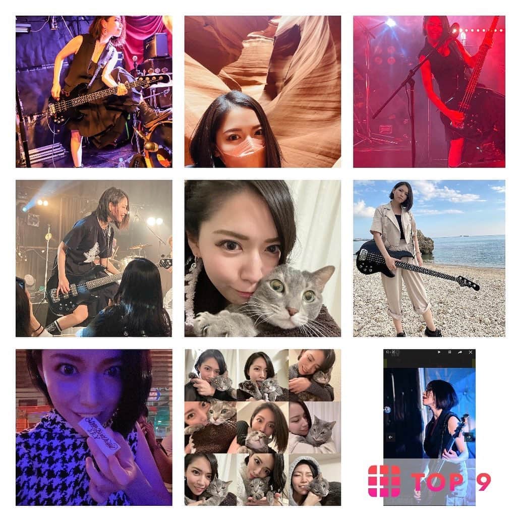 のインスタグラム：「今年のベスト9はこんな感じでした！ 大体ライブ写真、あと旅先と誕生日とむーさんと一緒のやつですね。 いやはや2022年関わってくださった皆様ありがとうございました！ 来年も精進いたします！ 良いお年を！ #top9 #top9of2022 #best9 #bestnine2022」