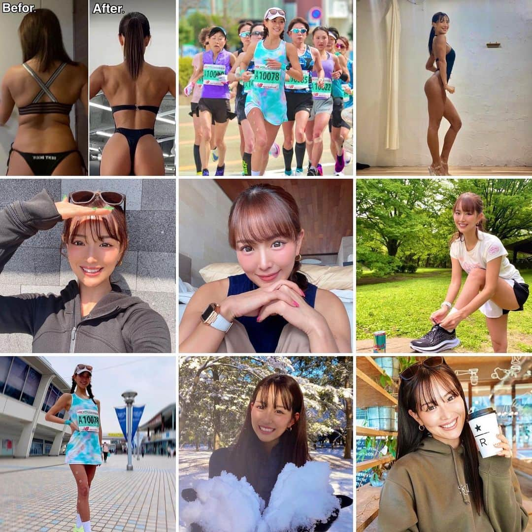 さーたんさんのインスタグラム写真 - (さーたんInstagram)「* * * 2022 Best nine. * 2022年は辛いことが多かったけど その分普通じゃ経験できない事を たくさん経験できた年になりました🌈 * 本当に潰れそうになった時もあったけど こうして復活して年越しを迎えられたのも 応援してくれる皆がいたからだと 心の底から思っています🥲❤️ * 2022年も応援本当にありがとうございました✨ 2023年はもっともっと進化した私を お見せできるよう頑張っていくので 引き続き応援よろしくお願いします🙇‍♀️💕 * ではでは、皆さんよいお年を👋🏽🌈🥰❤️ * * * #ベストナイン #年越し #マラソン #ダイエット #ランナー #ランニング」12月31日 20時43分 - saachi_10