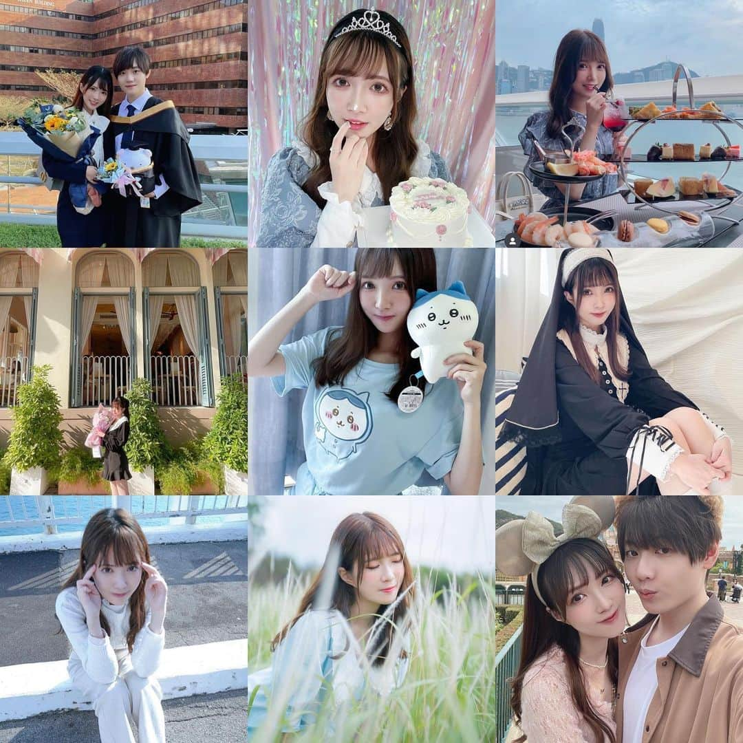 キアナのインスタグラム：「#bestnine2022 #topnine2022  多謝大家今年仲係咁錫我🥹 下年請繼續🥳  2022もたくさん愛して下さりありがとうございました🤍 みんなのおかげで今年も一年幸せに過ごせました💕 ありがとうございます😘」