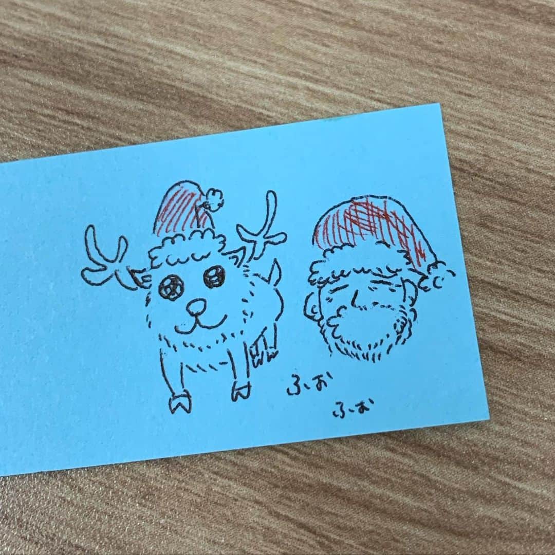 酒井美帆のインスタグラム：「🎄落書き🎅🏻  職場で好評でした(笑)」