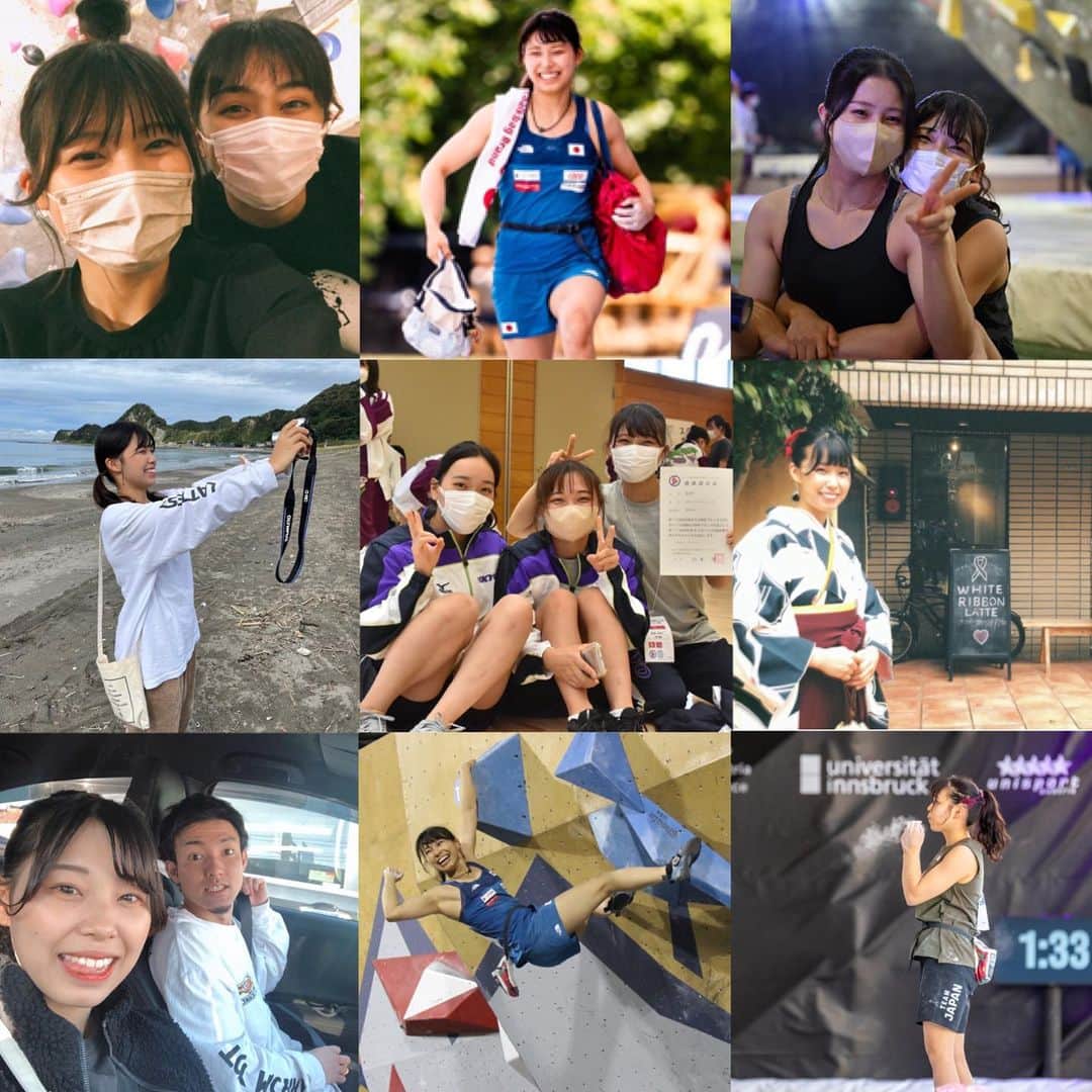 中村真緒のインスタグラム：「HAPPY NEW YEAR 🌅 ・ ・ 2022年は、ジャパンカップの大絶望から1年が始まり、社会人になって環境も変わり、どうなることやらと思っていましたが、多くの人に支えられて、大学生選手権🥈、ワールドゲームズ🥉、など振り返ってみれば、僅かながら結果を残すことができました☺︎ ワールドカップに行けなかったからこそ多くのクライミングイベントにも参加できて私自身にとってはとっても濃い素敵な1年でした😊 ・ ・ 2023年はもっともっと飛躍🐇できるように、まずは2月のボルダリングジャパンカップに向かって頑張ります！！ 皆さんにとっても素敵な1年になりますように✨ ・ ・ @mudhand_cb @phiten_official @frictionlabs @tenayaclimbing #日新火災  #climbing #bouldering #クライミング #ボルダリング #マオハンド」