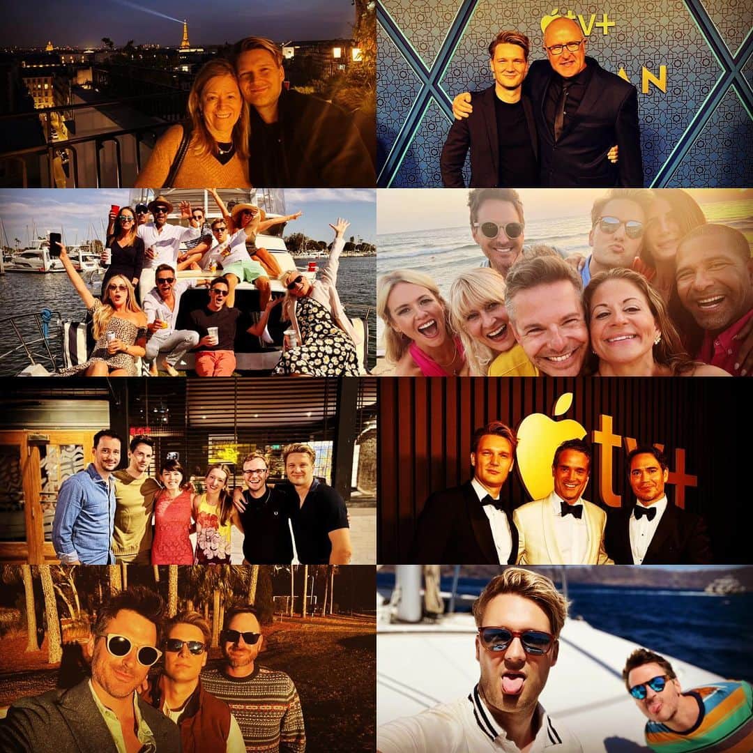 のインスタグラム：「S’long 2022. It was quite the year. I was lucky enough to visit New York, Tokyo, Paris, Germany, Italy, UK, Canada for work… and Greece for fun! Most fun was the parties, weddings, vacations, impromptu house parties, sing-a-longs, boat birthdays, dinners etc with my extended family and friends on both sides of the Atlantic. Irreplaceable, and f***ing fun. Many more to come! I miss my Perry, we lost him this year, you’re in our hearts manny, but lots to be thankful for as we head into ‘23. So, Happy New Year to ALL OF YOU!!! 🥂 🍾 🎉 🎈 🎊 🤩」