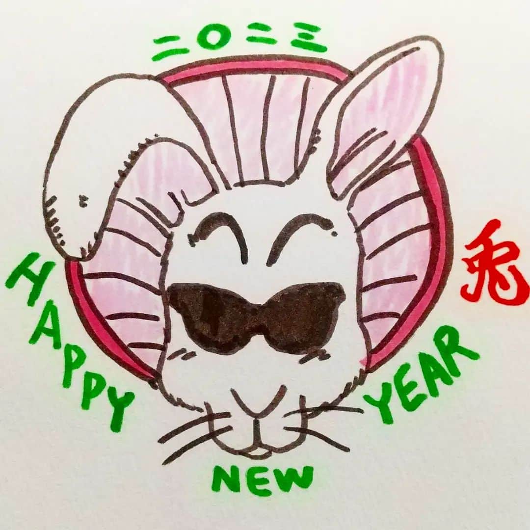 きしはやとのインスタグラム：「#謹賀新年  #happynewyear  #卯年  #dragonball  #ドラゴンボール  #2023  #あけましておめでとうございます  #明けましておめでとうございます」