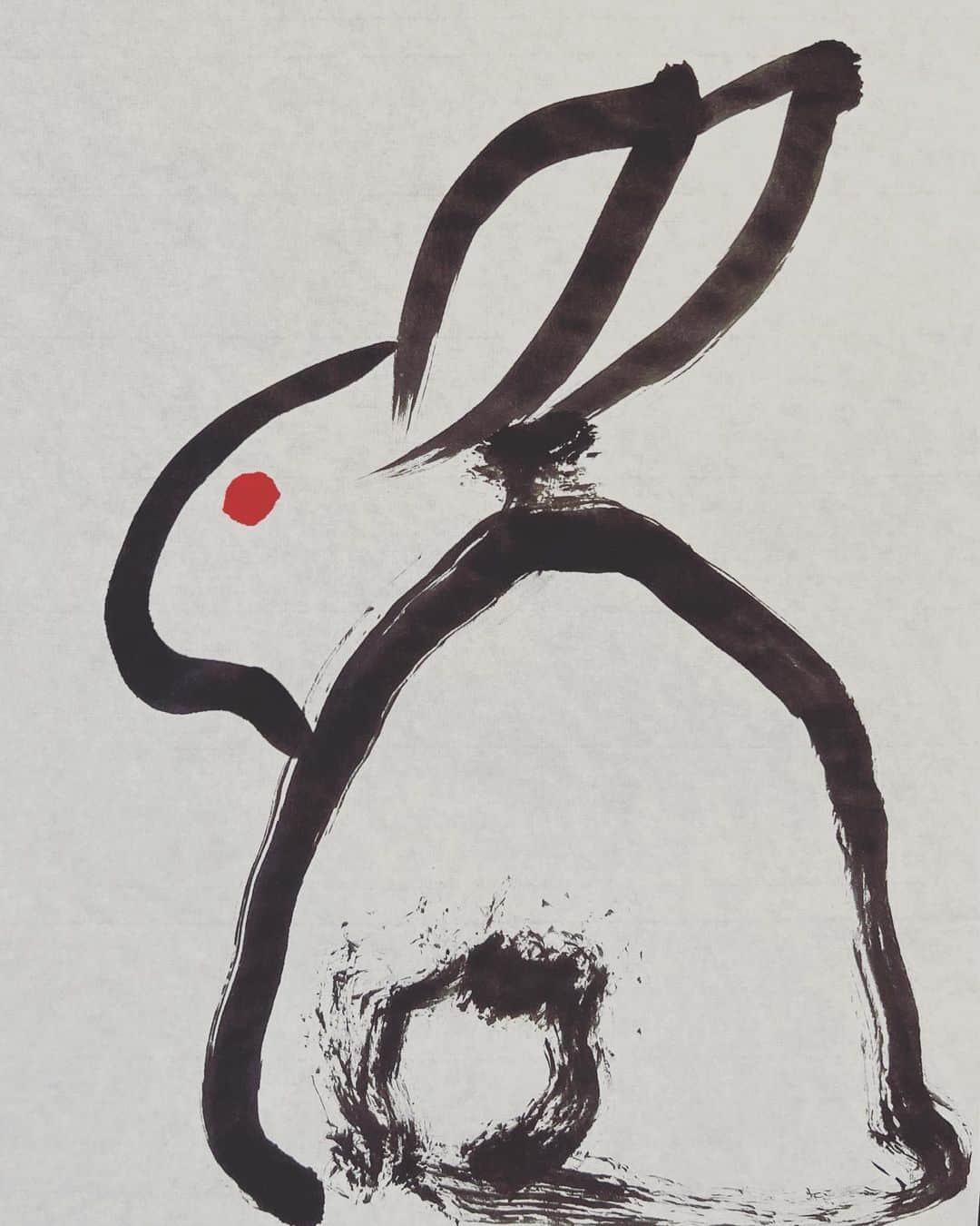内田朝陽のインスタグラム：「賀正 卯 内田朝陽 #newyear  #rabbit」