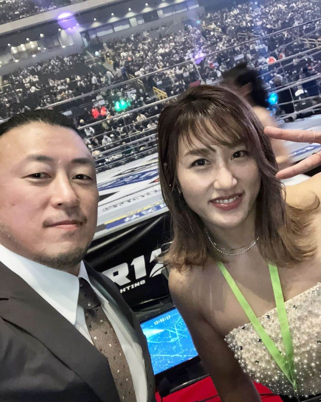 杉山しずかのインスタグラム：「with @crusher_mma さん  #川尻達也　さん  ありがとうございます！ #RIZIN40 #RIZIN」