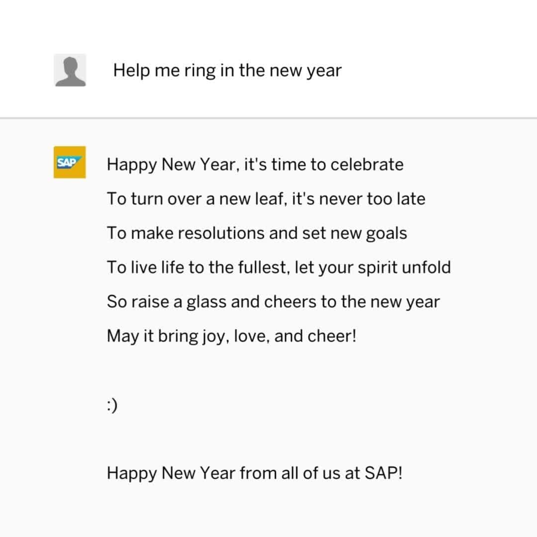 SAPのインスタグラム：「🤖💬🎉」