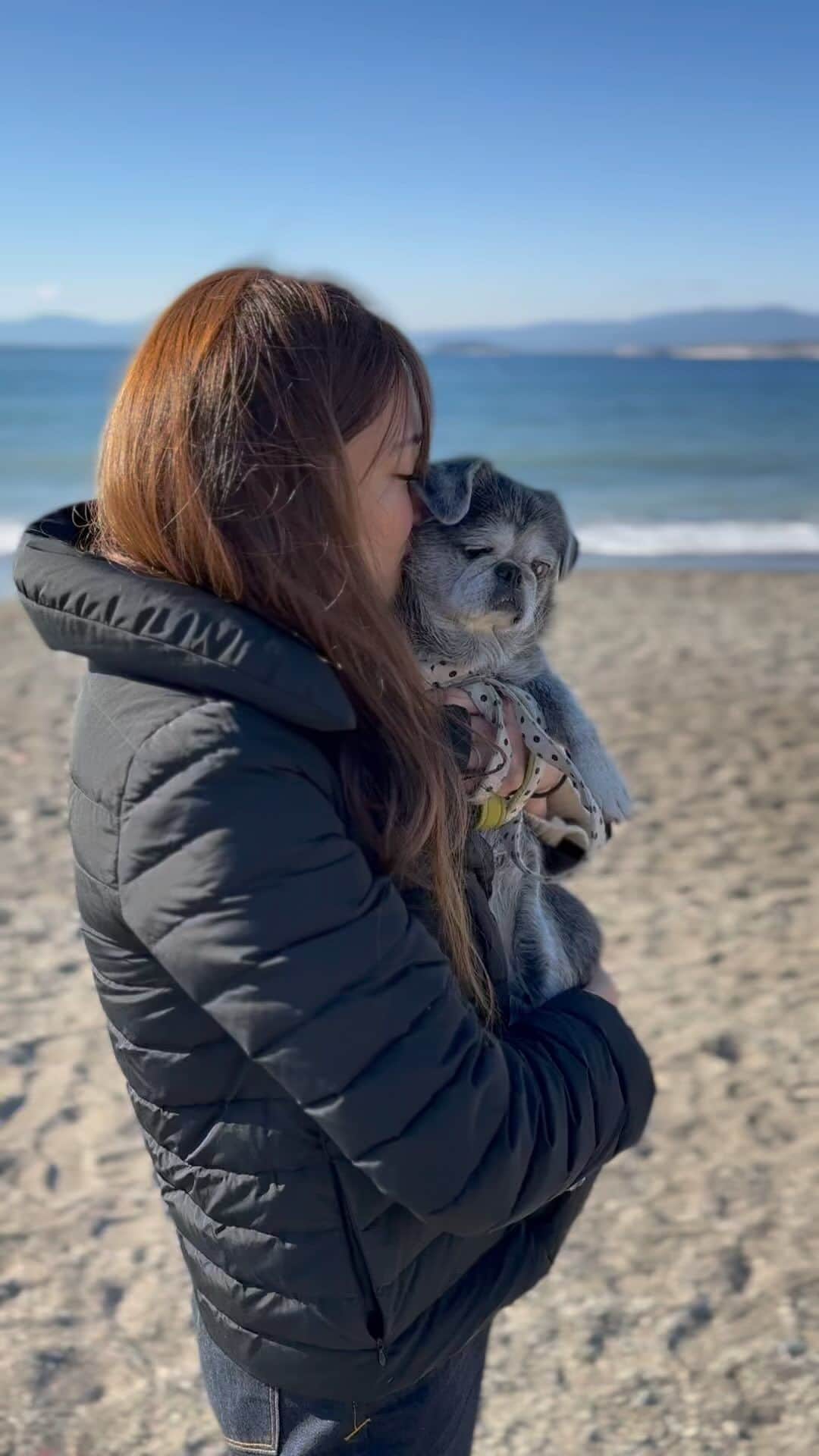 里海のインスタグラム：「海岸を歩くとこの曲を思い出しますw  2023/1/1⛩🎍 今年もよろしくお願いします❤️」