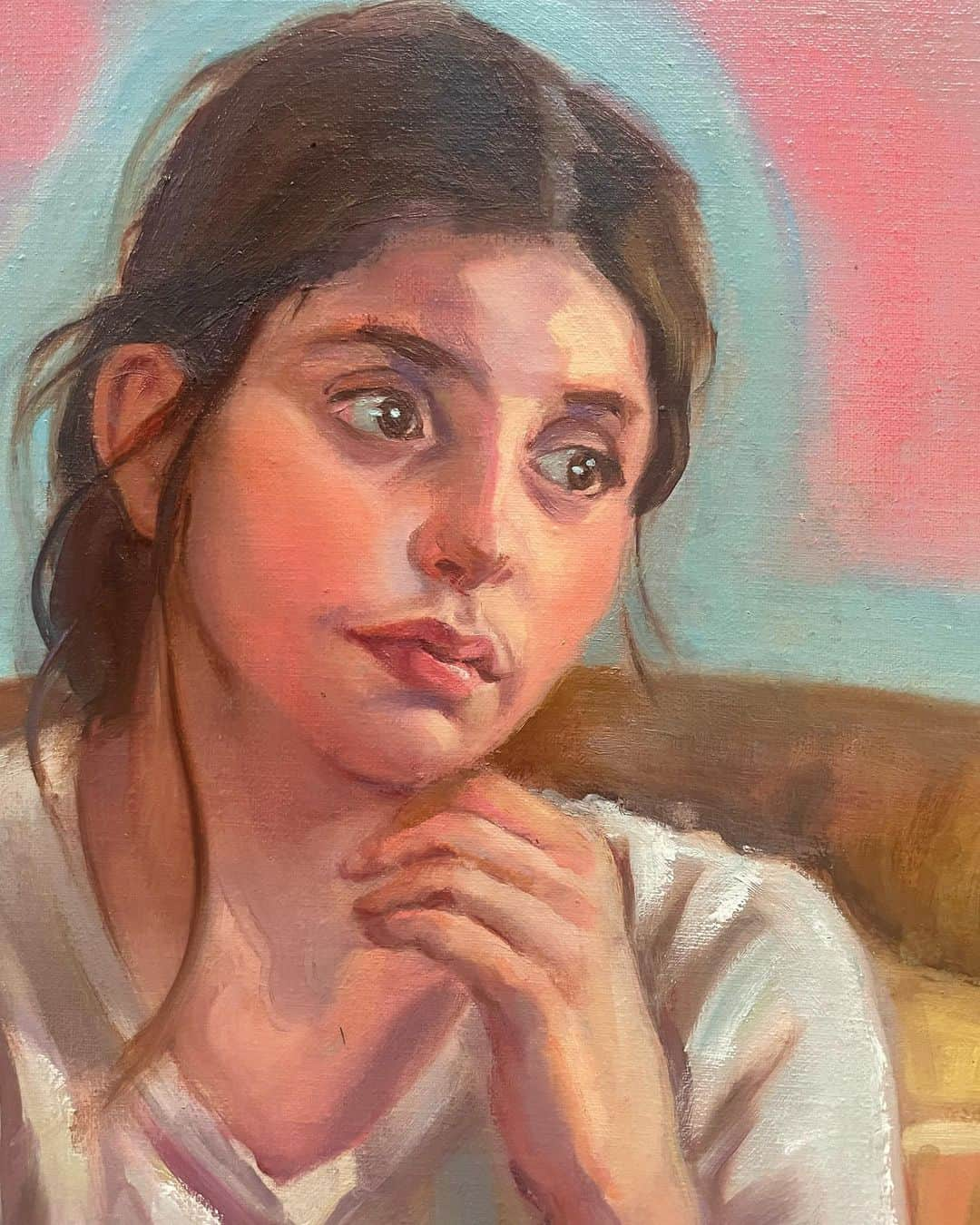 ヨアナバラシーさんのインスタグラム写真 - (ヨアナバラシーInstagram)「Meline , Armenian soul #contemporarypainting #aslnyc #oilpainting #womenartists #childrensportraits」1月2日 7時26分 - yoanabaraschi