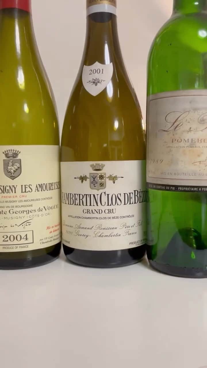のインスタグラム：「#cartiercuveelouise 2004  #domperignonreservedelabbaye 1999  #domperignonoenotheque 1995  #comteslafonmeursaultclosdelabarre 1994 #emmanuelrougetechezeaux 2014  #voguelesamoureuses  2004  #armandrousseauchambertinclosdebeze 2001  #lepin1989  #krug1985」