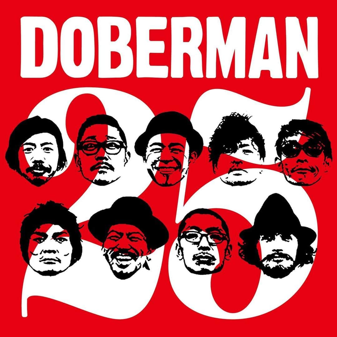 シーサーのインスタグラム：「． ． 2023年DOBERMAN結成25周年 パンパカパーン🎊🎉🎊🎉  1/8 からパーティー🎺 1/18には25周年 第一弾リリース♬  みんなでタノシイコト ワクつくコト沢山していきたい◎  今年も何卒🙇‍♂️🙇‍♂️  ピス！  #DOBERMAN_ska #ドーベルマン #25周年」