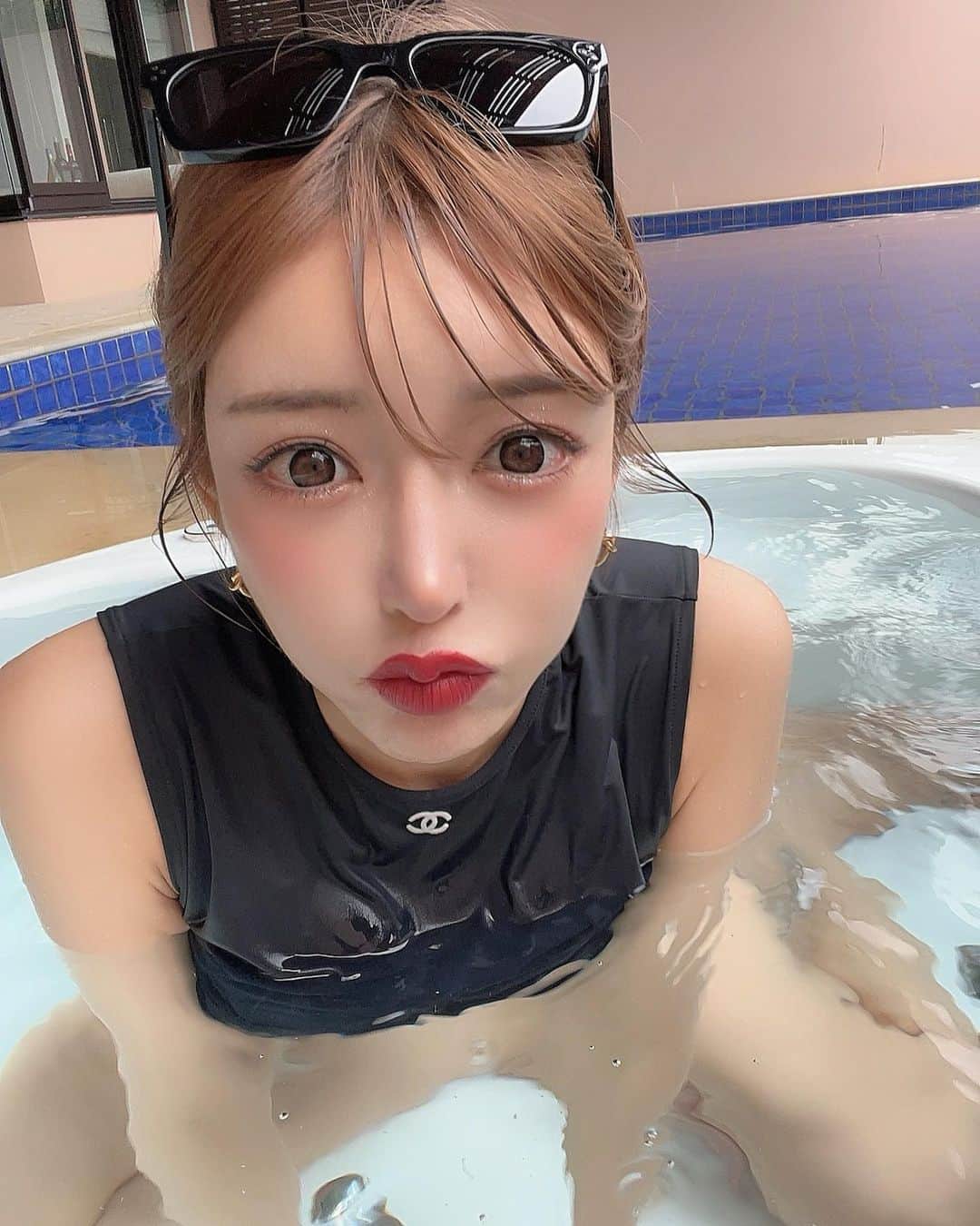 明日花キララのインスタグラム：「初泳ぎ🏊」