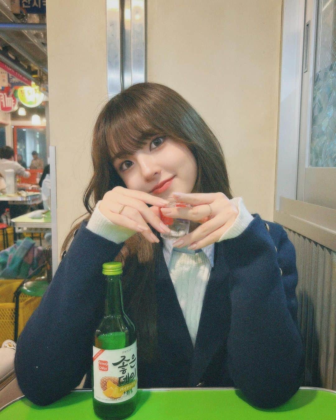 和田優香のインスタグラム：「飲みすぎ注意🍍  #얼스타그램 #셀스타그램 #옷스타얼스타그램그램 #오오티디」