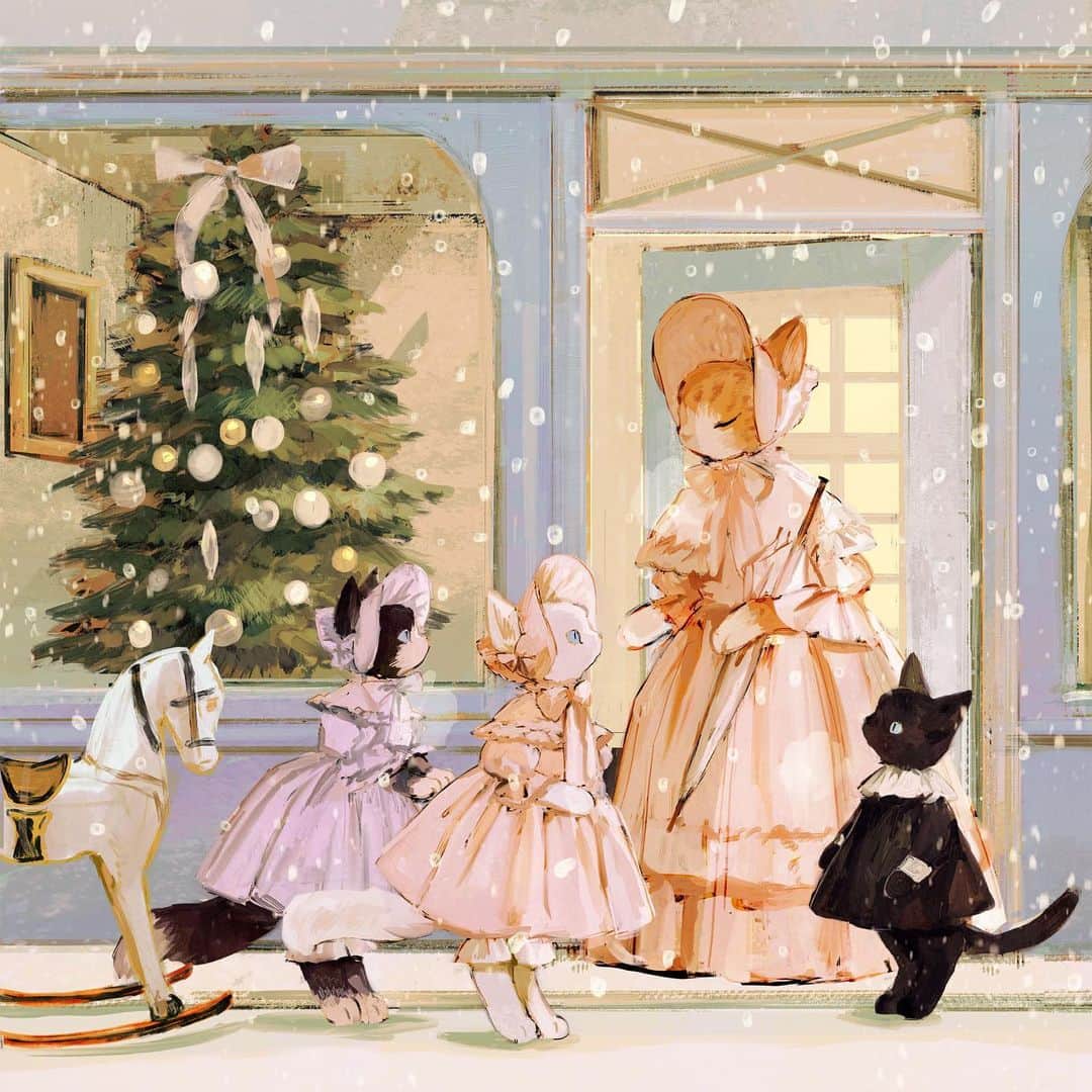 tonoのインスタグラム：「#christmas #catfamily」