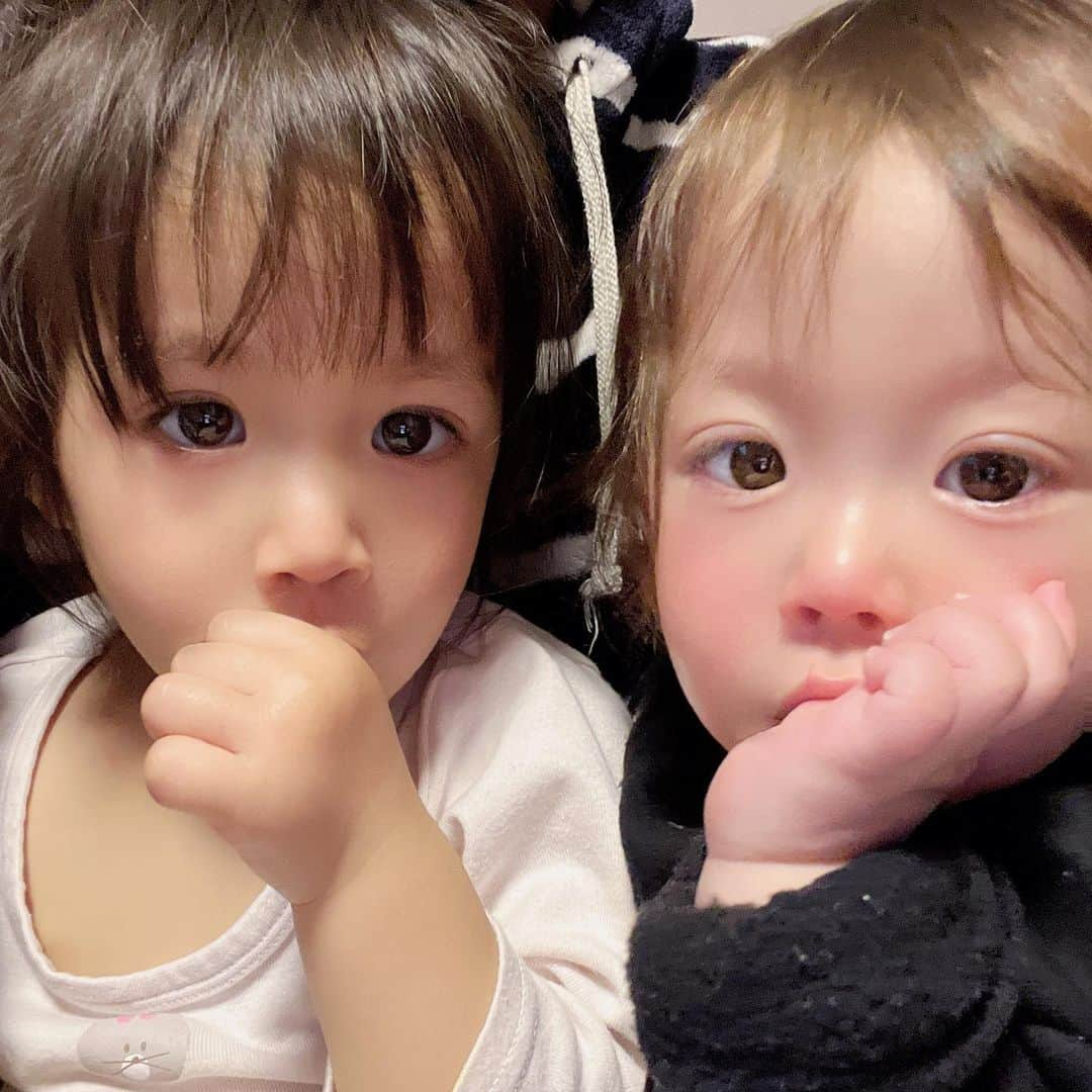 あきるなのインスタグラム：「2歳と1歳指ちゅーちゅー👶❤️ . . . #あきるな #赤ちゃん #赤ちゃんのいる生活 #赤ちゃんのいる暮らし #年子育児 #年子 #指しゃぶり #育児 #育児日記 #大家族 #ファミリー #家族 #家族写真 #姉妹 #姉妹コーデ #子供 #baby #babygirl #babyshower #babyphotography #cute #sister #kids #kidsfashion #kidsmodel」