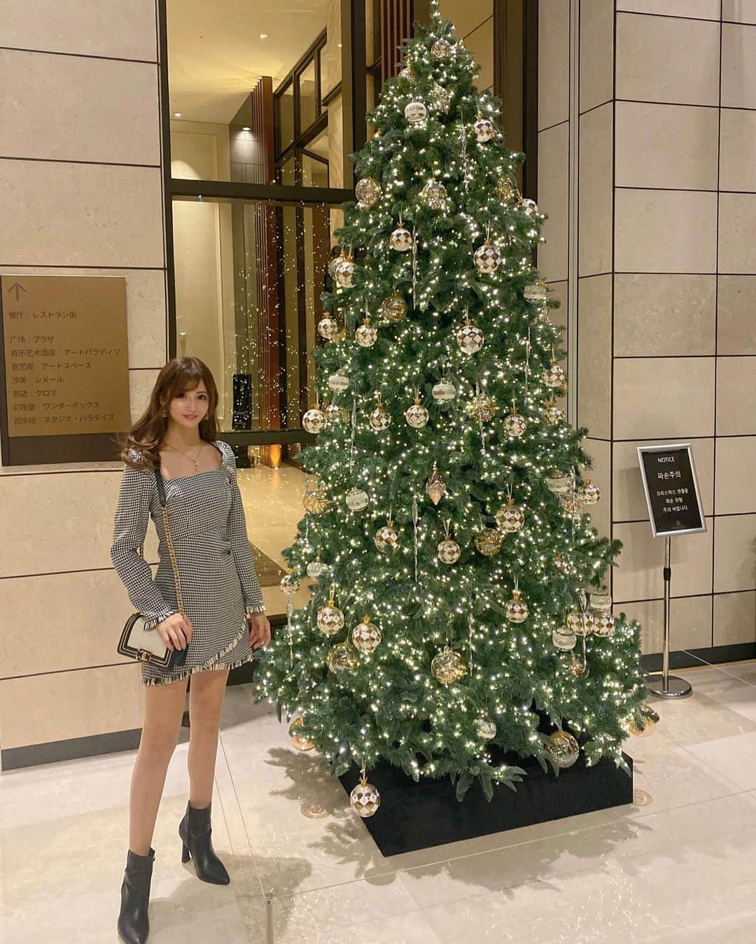 AIのインスタグラム：「街中がクリスマスツリーだらけになる、この季節が好き🎄❤️ ＊ ＊ #12月 #クリスマス #クリスマスツリー #韓国 #韓国旅行 #仁川パラダイスシティ」
