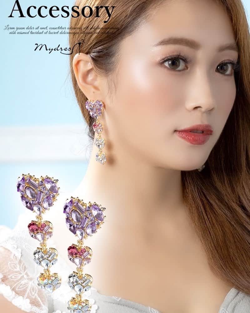 Shienのインスタグラム：「・ ・ モデルのお手伝いをさせていただいた　@mydress365_official さんでアクセサリーの新作がUPしました🌟 どれもとってーも可愛いです❣️ ・ ・ #ゴルフ女子の日常 #アクセサリー #ピアス #mydress #」