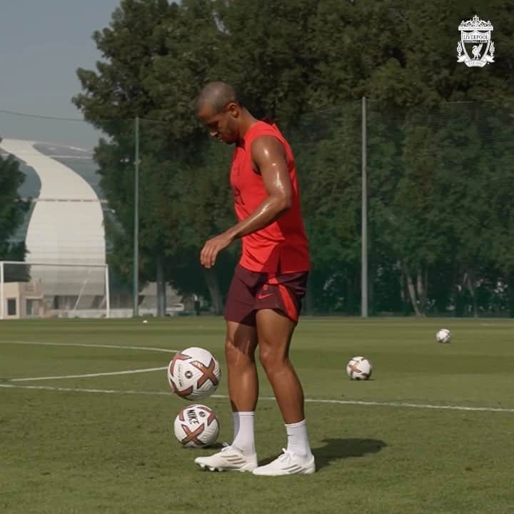 ティアゴ・アルカンタラのインスタグラム：「⏯️ dubai camp. @liverpoolfc」