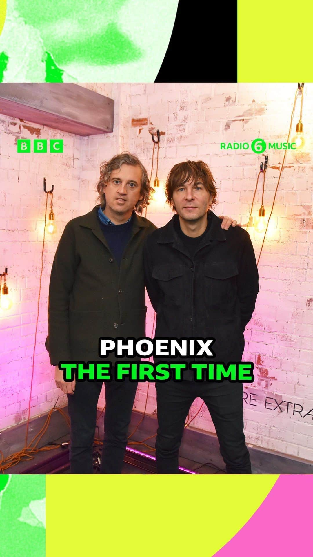 フェニックスのインスタグラム：「“There were a lot of frat boys.”  Thomas & Christian from Phoenix talk Matt through the pivotal songs that have shaped them and the experience of success in America.  Listen to The First Time now on @bbcsounds」