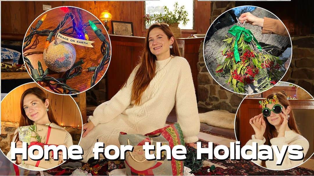 ボニー・ライトのインスタグラム：「In my latest YouTube episode I invite your into our new home to decorate for the holidays and wrap a mixture of homemade and bought gifts! The episode is full of lots of ideas and reflections on the season. Gifts from homemade winter balm, tea blends, compostable phone cases by @pelacase and cozy dresses form @christydawn link in stories to watch the episode!」