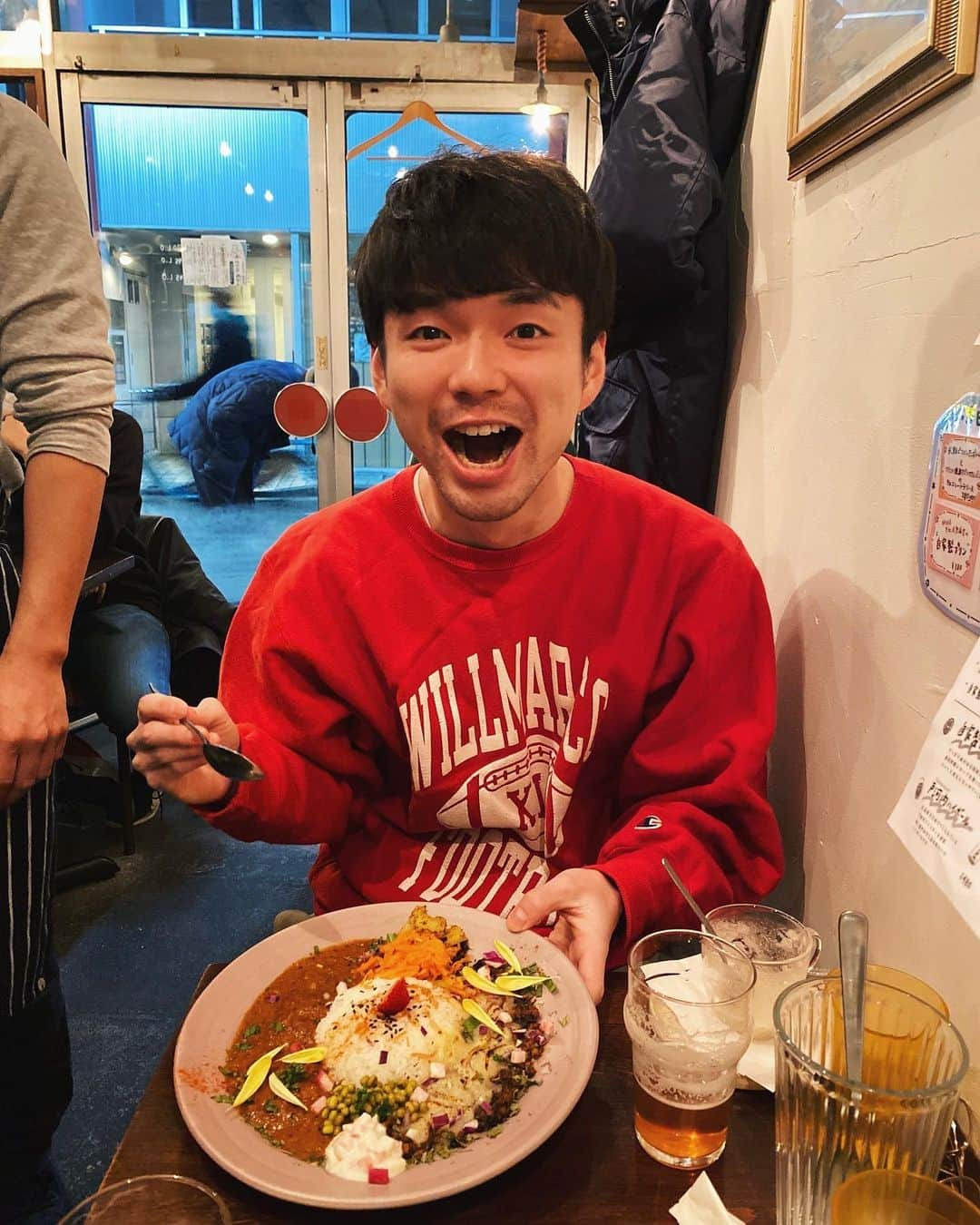 有原遣智さんのインスタグラム写真 - (有原遣智Instagram)「リバースウィーブとカレーとビール👑🍛🍺  #fashion #ootd #outfit #throwback  #tb  #reverseweave #チャンピオン #リバースウィーブ #3段 #ダイリク #dairiku #ヴィンテージ #カレー #ビール #古着 #古着コーデ #ラグビー #film #フィルム」12月15日 20時15分 - kenchi_arihara