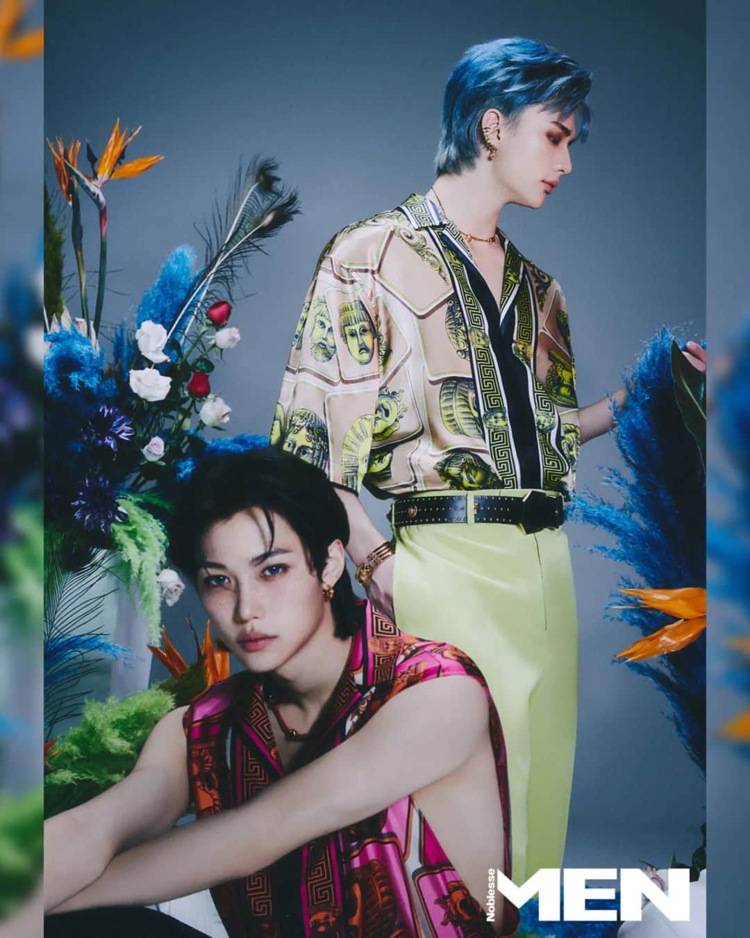 フェリックスのインスタグラム：「Hyunjin and #felix for Noblesse Men Korea Magazine January 2023 Issue」