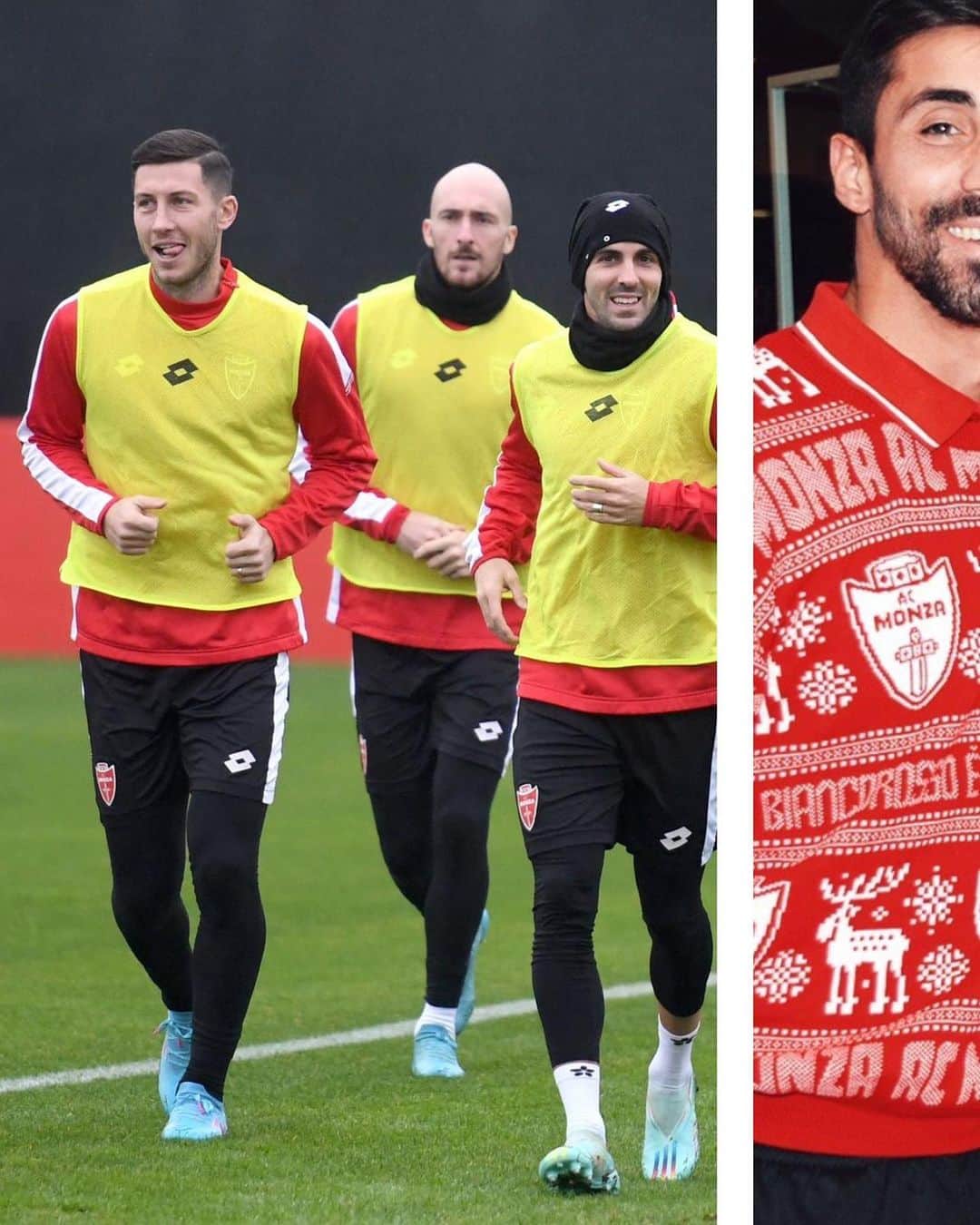 ルカ・マッローネのインスタグラム：「Training 🌧️🏃Days and Party 🎄」