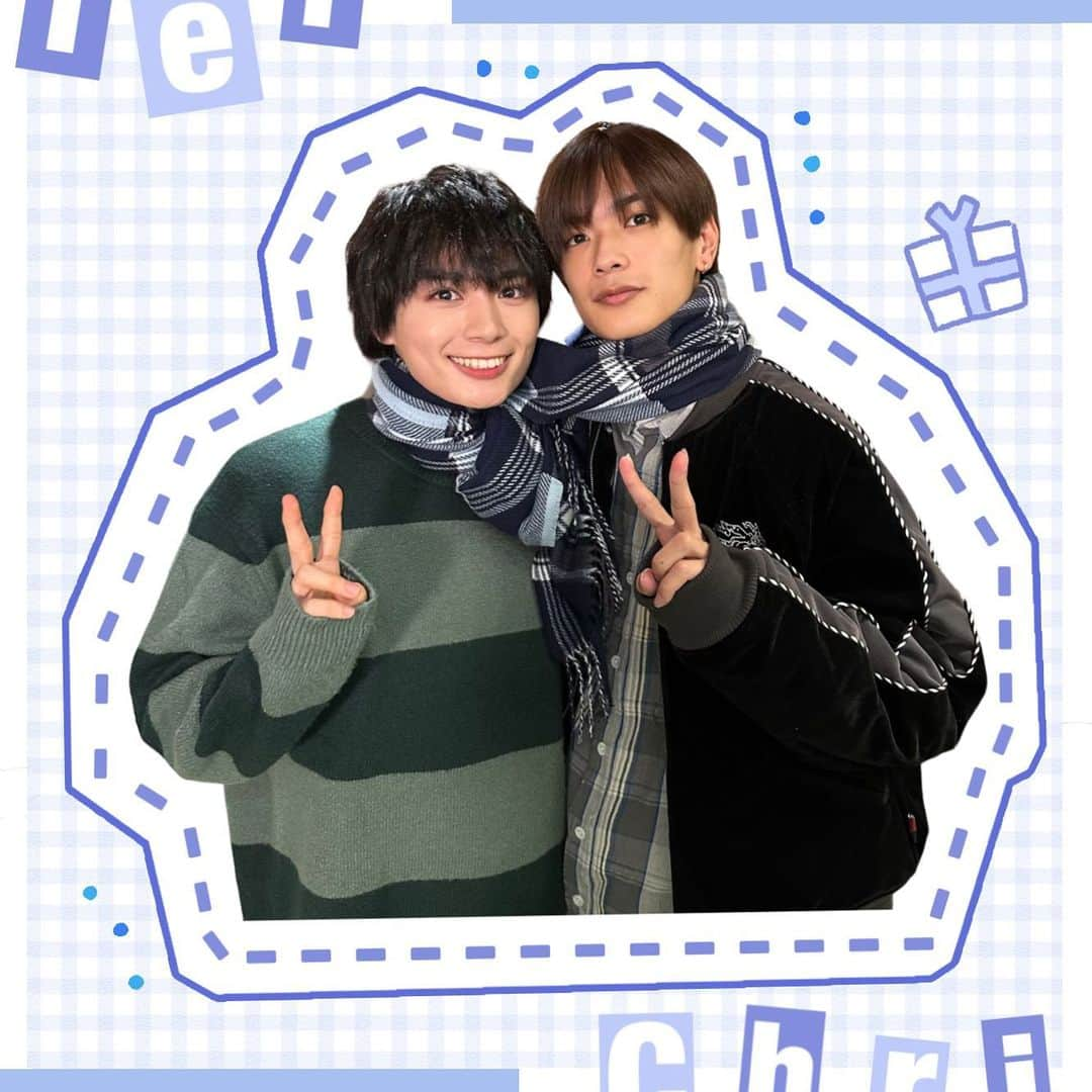 なにわ男子さんのインスタグラム写真 - (なにわ男子Instagram)「⁡ #MufflerChristmas 🧣🤍  ⁡ 今日のペアは… きょろりゅちぇ🦄  ⁡ 首元キツそうやけどぶーじーさん？  ⁡ #なにわ男子 #naniwadanshi #なにわグラム #高橋恭平 #大西流星」12月16日 19時28分 - naniwadanshi728official