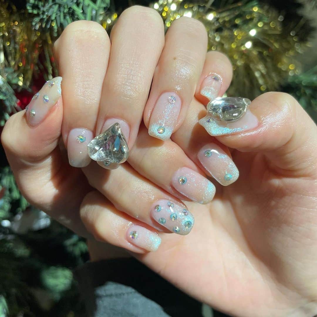 のインスタグラム：「ぎゃう  #ネイル #ジェルネイル #nails #nail #スクエアネイル」