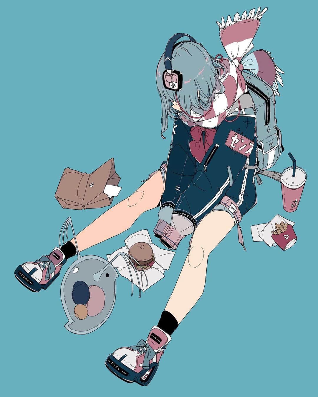ダイスケリチャードのインスタグラム：「#illustration #イラスト チーズバーガーじゃないから食わない」