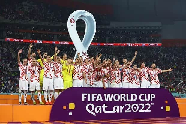 ブランカ・ブラシッチのインスタグラム：「Neopisivo! Čestitke momcima i stručnom stožeru! Hvala za emocije 🥉❤️  #bronzemedal #qatar2022 #worldcup #fifaworldcup2022 #srcevatreno #croatia #hrvatska #iznadsvihhrvatska   📸 Lee Smith」