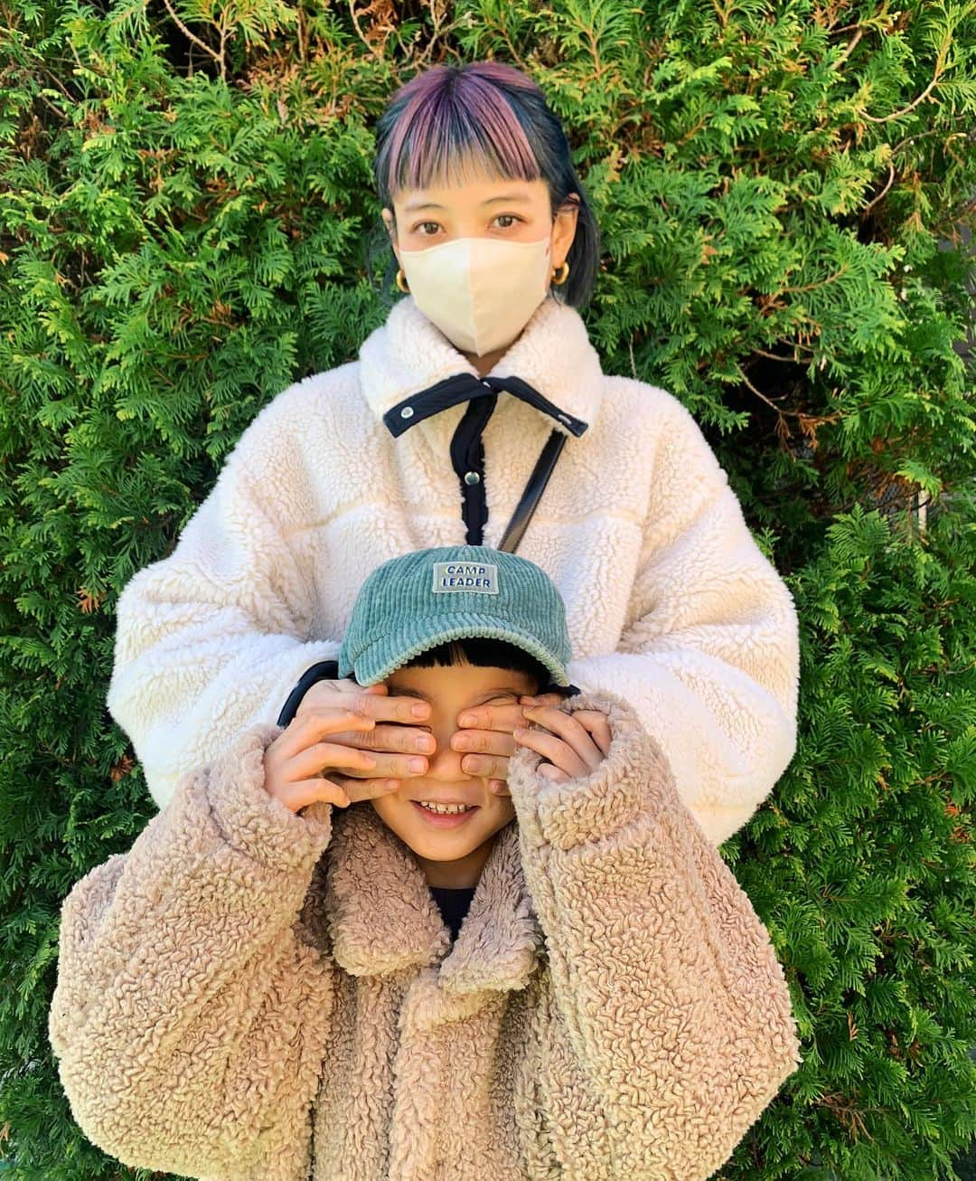 あまのまりのインスタグラム：「もこもこ☁️☁️☁️🐻☁️☁️☁️ 👦👕 #ooju_official」