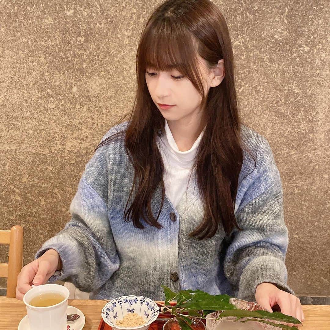 杉山緋那のインスタグラム：「手作りわらびもちとても美味しかったです😆❕」