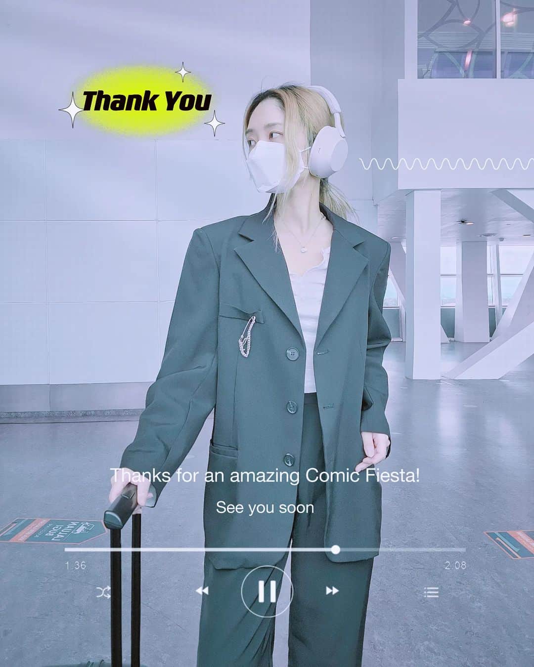 ひかりんのインスタグラム：「Otsuu everyone for an amazing CF 💖 OMW home to Singapore now ✈️  See you soon ~  #comicfiesta」