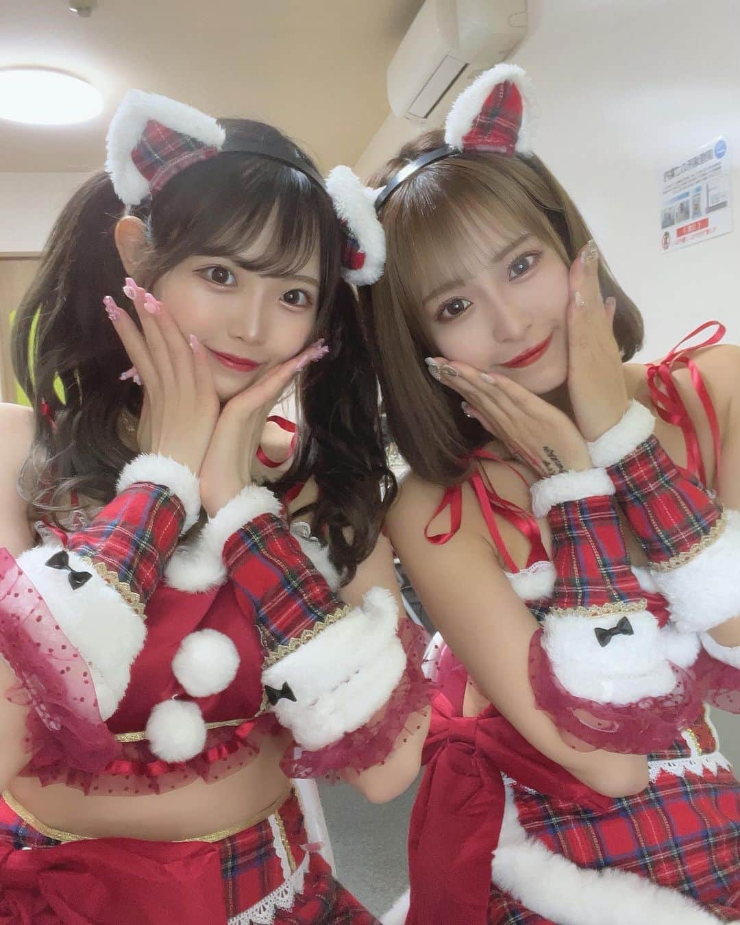 植村梓のインスタグラム：「あずりかサンタさん🤍❤️」