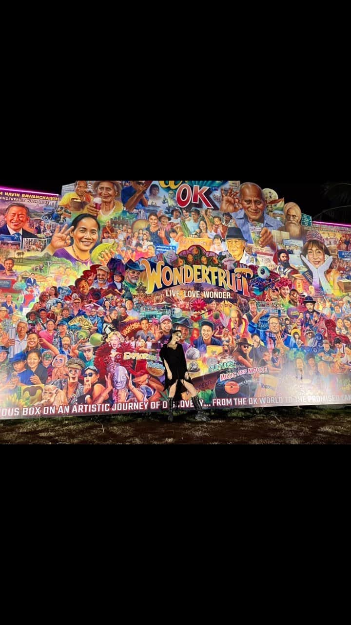 のインスタグラム：「@wonderfruitfestival  素晴らしき愛で包まれておった🤍 初めてのタイに魅了されたのであった😉🇹🇭 東南アジア、荒木フシアナの巻。 また、必ず🥭 #wonderfruit #wonderfruit2022」