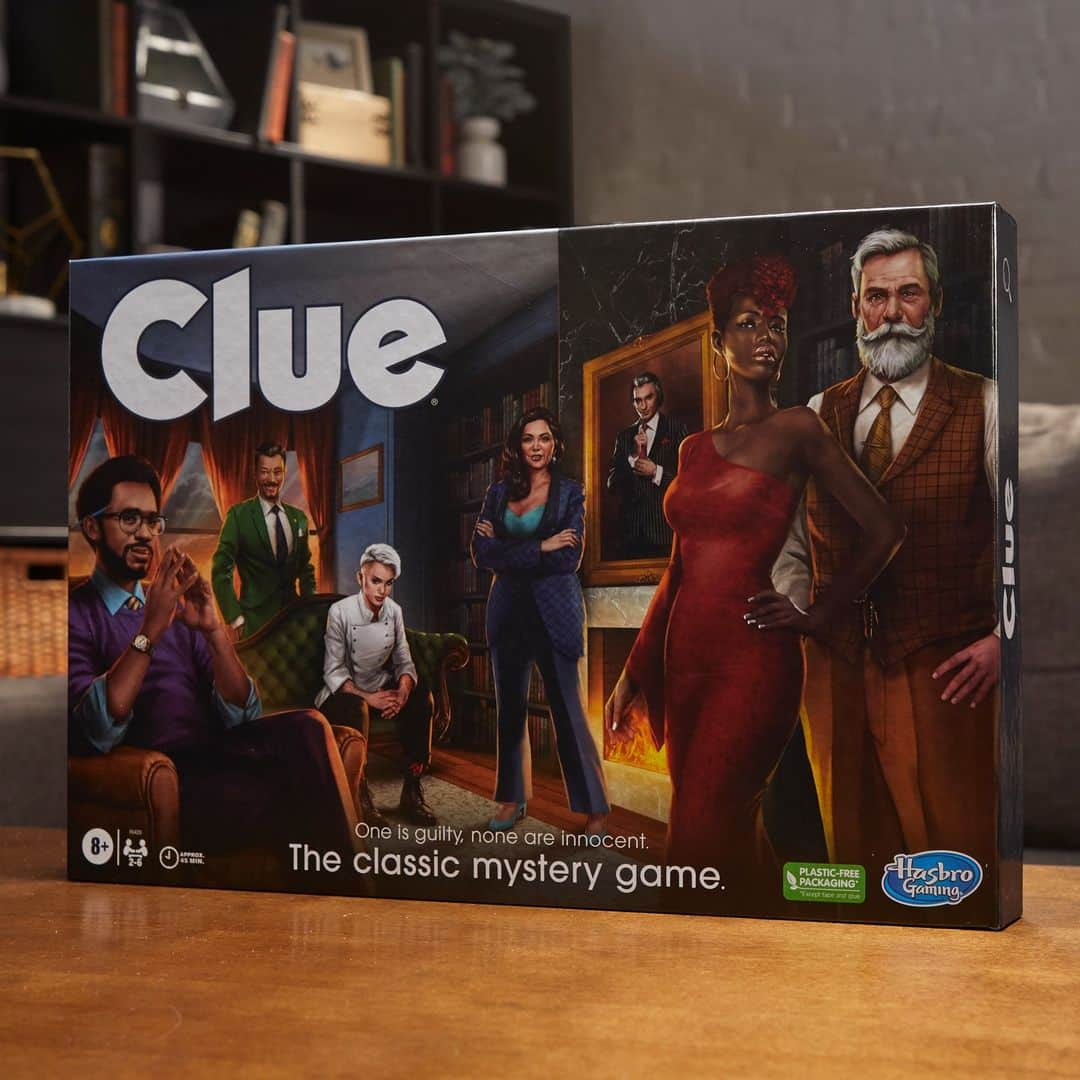 Hasbroのインスタグラム：「Whodunnit? You tell us! Clue has been refreshed with new art, new tokens but with the same classic murder mystery we all love. Available now.」