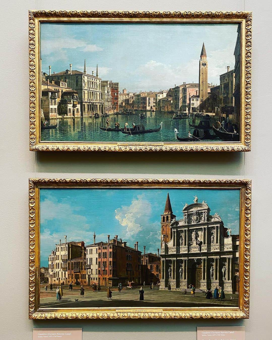 ジョニー・リー・ミラーのインスタグラム：「Two Canalettos from the @metmuseum today. Always had a fascination with Canaletto.」
