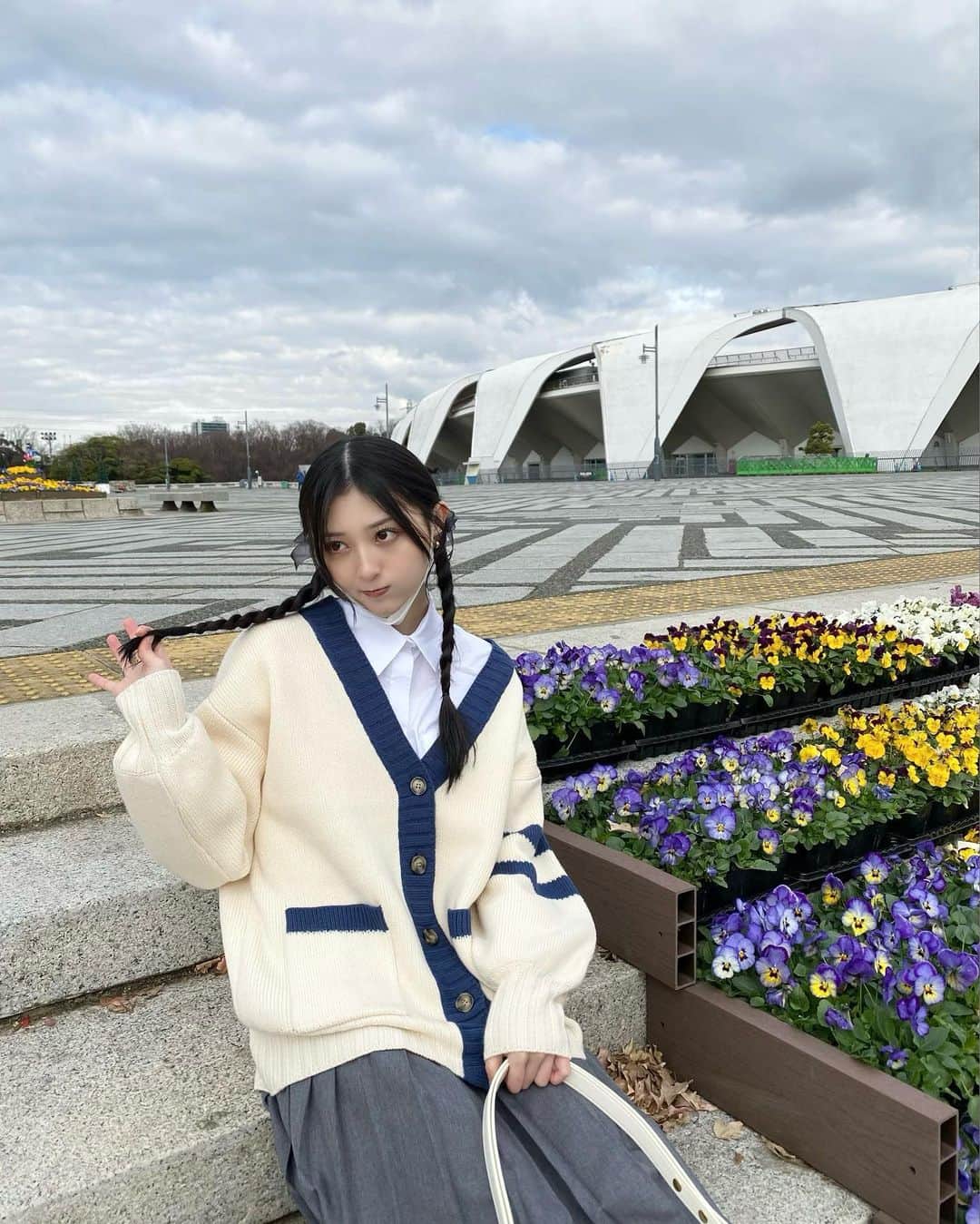 吉井美優のインスタグラム：「. すぐ着た かわいい ‥  @bokanii.official 👧🏻💙」