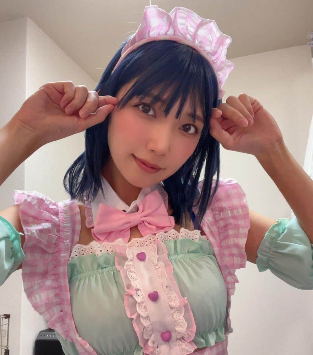霜月めあのインスタグラム：「冥土喫茶めぁめぁ🎁でした(配信アーカイブ参照) . . .  #霜月めあ #めあめあ #model #sexy #selfie #animegirl #셀카 #셀스타그램 #패션스타그램 #데일리 #asiangirl #cosplay #좋아　#instalove #follow #like #tokyo #ootd #style #photo #sexybody #love #맞팔 #tagsforlikes  #Japanesegirl #photooftheday #igers #instadaily #グラビア #日系穿搭」