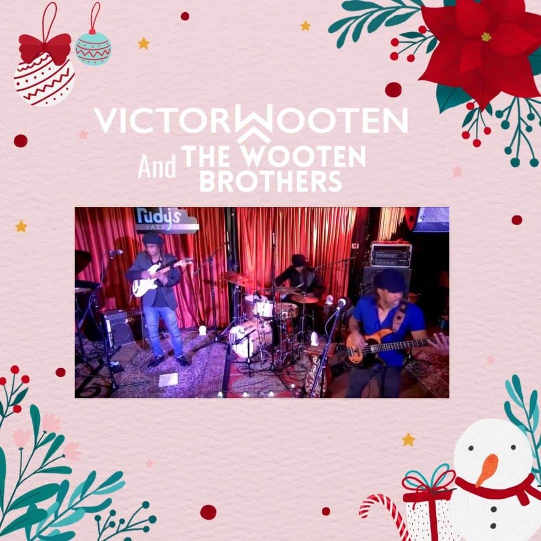 ヴィクター・ウッテンのインスタグラム：「Merry Christmas to you all!  The Wooten Brothers Christmas Special: https://youtu.be/YgYTLAMWI14」