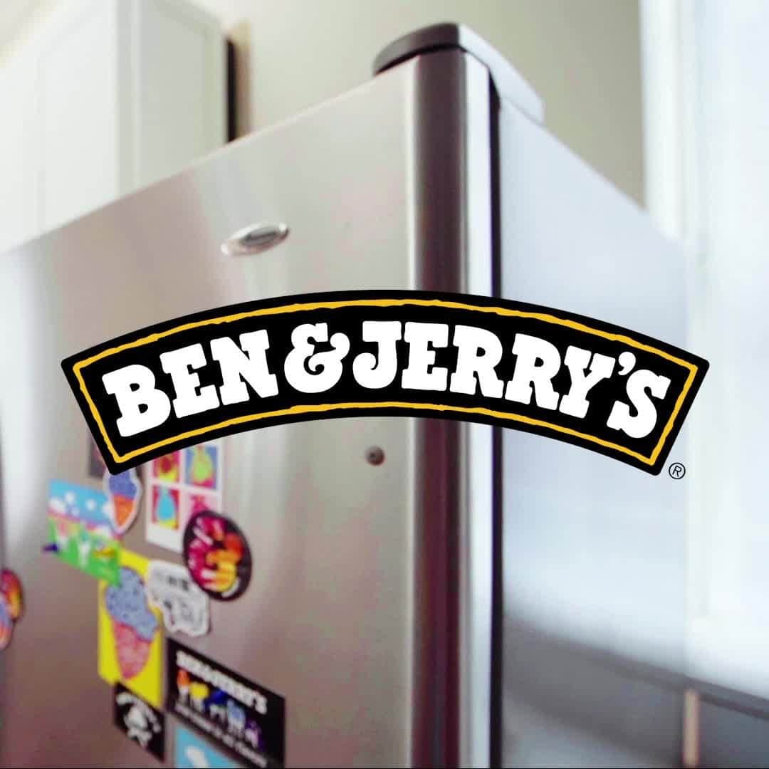 のインスタグラム：「Cracking open a cold one, Ben & Jerry's-style.」