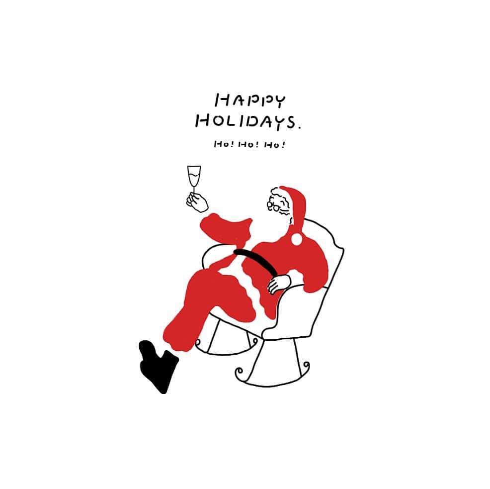 moekoのインスタグラム：「素敵なクリスマスを〜！🎅🏻❤️🍷 #merrychristmas #illustration」
