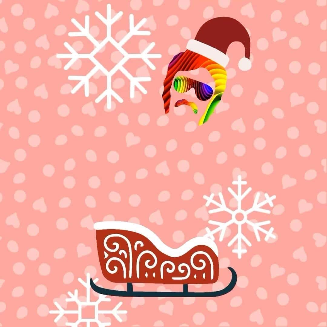 ジョルジオ・モロダーのインスタグラム：「Season’s Greeting with mustache (and audio this time!) #holiday #disco #edm #natale #mustache #nadel #weihnachten #noël #navidad」