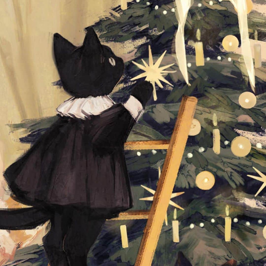 tonoさんのインスタグラム写真 - (tonoInstagram)「#merrychristmas #catfamily #illustration」12月25日 1時00分 - rt0no