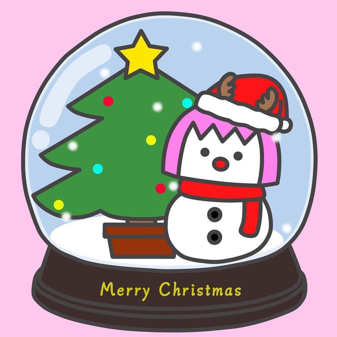 松下千紘のインスタグラム：「⛄️🎄Merry christmas🦌🛷   #かまぼこまあや  #いらすとぐらむ  #いらすと  #イラストグラム  #イラスト #クリスマス  #スノードーム  #christmas」
