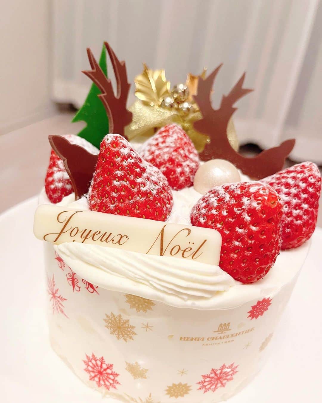 畑山亜梨紗のインスタグラム：「クリスマスだね🎂🎄🎅🤶 #ヒカリエ　#ケーキ」