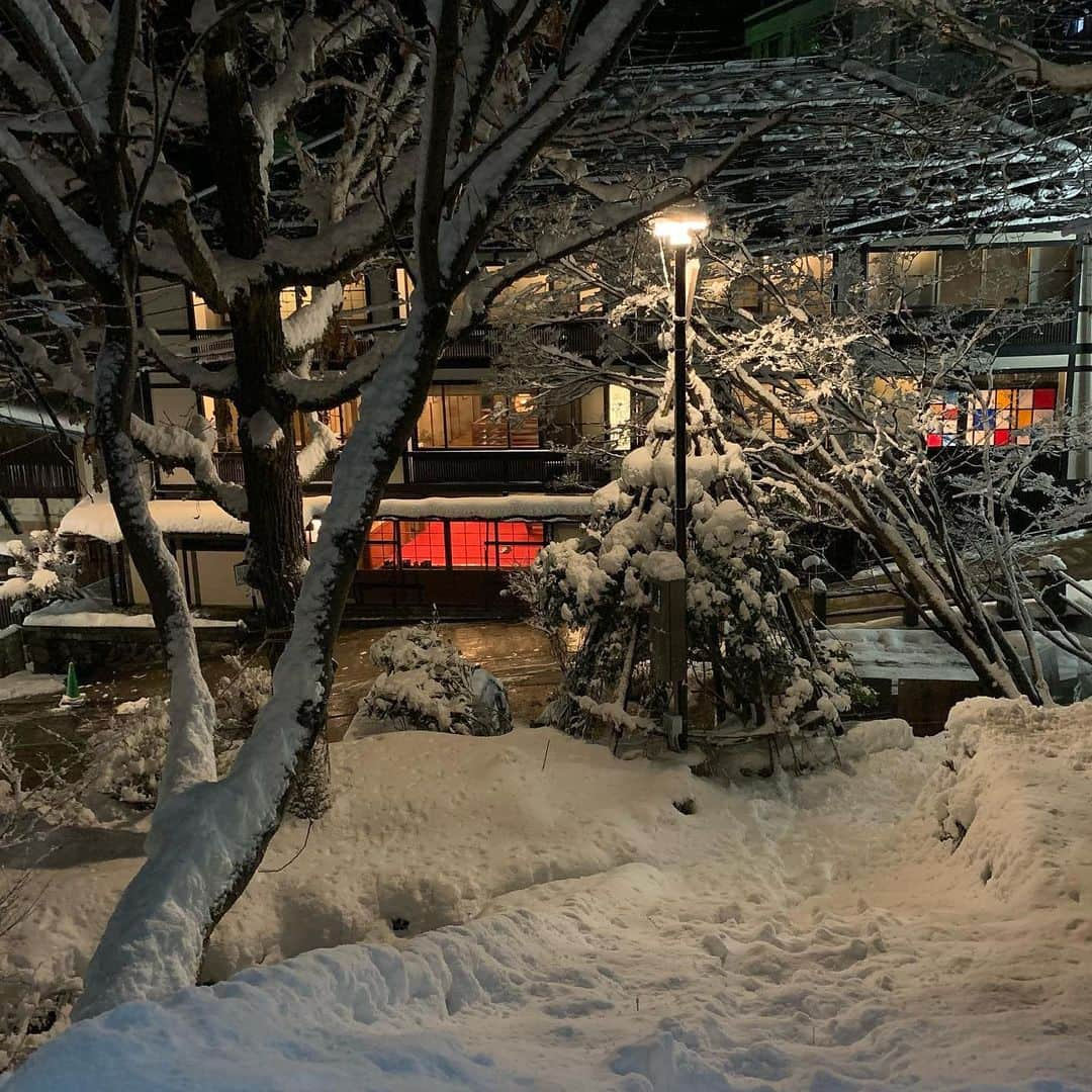 野沢温泉　村のホテル　住吉屋さんのインスタグラム写真 - (野沢温泉　村のホテル　住吉屋Instagram)「「待望の雪」 連日各地で豪雪のニュースが流れる中、なぜか雪のなかった豪雪地、ここ野沢温泉。 いわゆるクリスマス寒波で野沢温泉スキー場にも待望の降雪。 温泉街も一面真っ白に雪化粧となりました。 昨年末のような大量の降雪も大変なので今年はそこそこに降ってくれると良いなぁー。 と願っております。 #野沢温泉村のホテル住吉屋　#住吉屋　#野沢温泉住吉屋　#野沢温泉　#野沢温泉村　#野沢温泉　#野沢温泉スキー場　#温泉旅行　#長野県　#信州　#旅行　＃スキー　#パウダースノー」12月26日 11時45分 - sumiyosiya