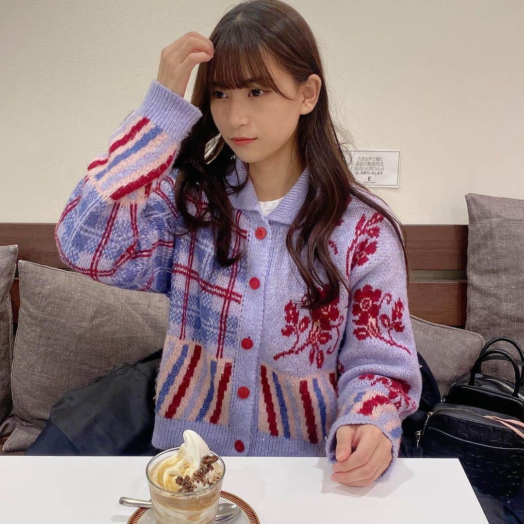 杉山緋那のインスタグラム：「アフォガートって書いてるだけで頼みたくなるよね（╹◡╹）」