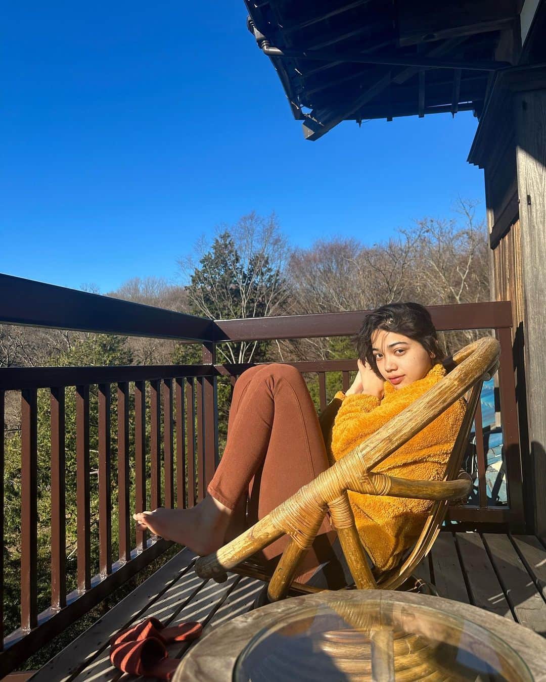 Mayuriのインスタグラム：「オレンジで楽しむ激冬🍊」