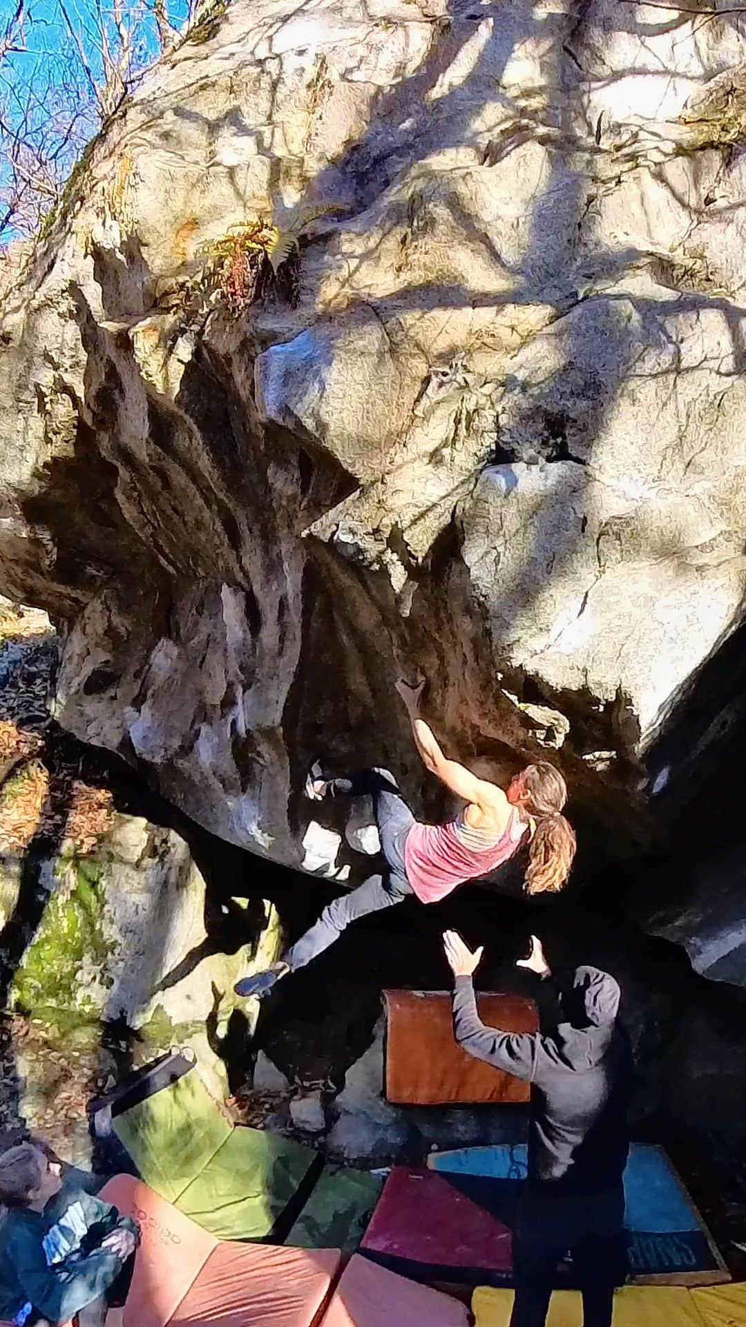 メリッサ・ル・ネーヴェのインスタグラム：「Confront and take down your #nemesis ❗️classic line of cresciano Frank’s Wild Years 8a/+ ✅ Tried this line a few times over the past years and always failed and finished on my back at least 10 times every session. The last years I was always looking at it from very far.. and didn’t want to get too close 😅 This year I decided things will go different and if I wanna send my harder projects i have to confront and step up on those other lines too ! 😉  @adidasterrex @fiveten_official @team_edelrid @arkose.climbing @deuter  #climbing #bouldering #rockclimbing #outdoors #ticino #cresciano #girlpower #tryhard #klettern #climb #climbing_videos_of_instagram #grimper #liveelevated」